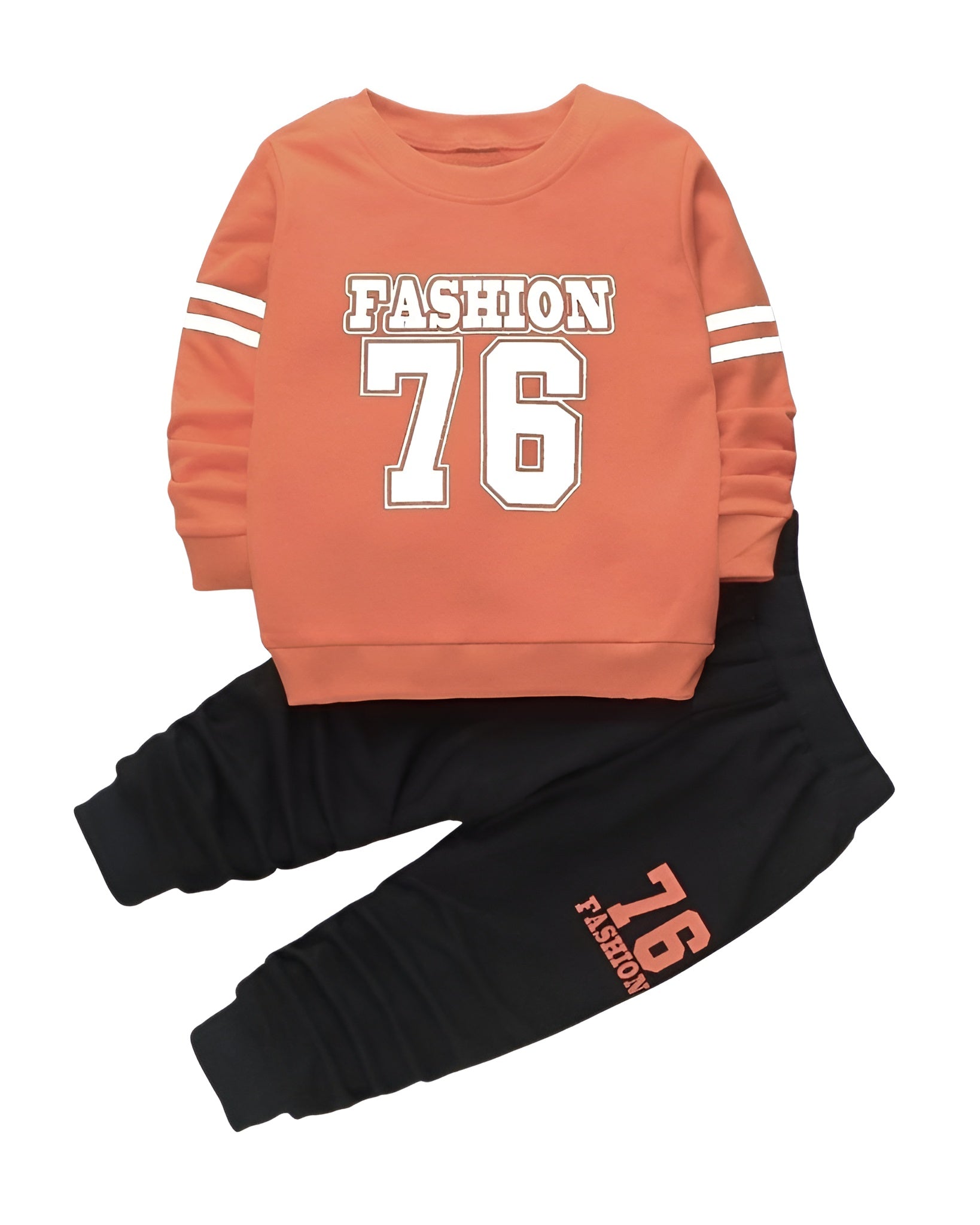 Image of ORANGE FASHION FLEECE TRACKSUIT